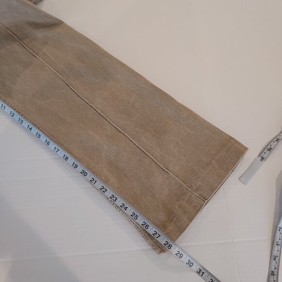 Zara ZW Collection High Waist Wide Leg Tan Jeans Size 6 - Picture 7 of 13